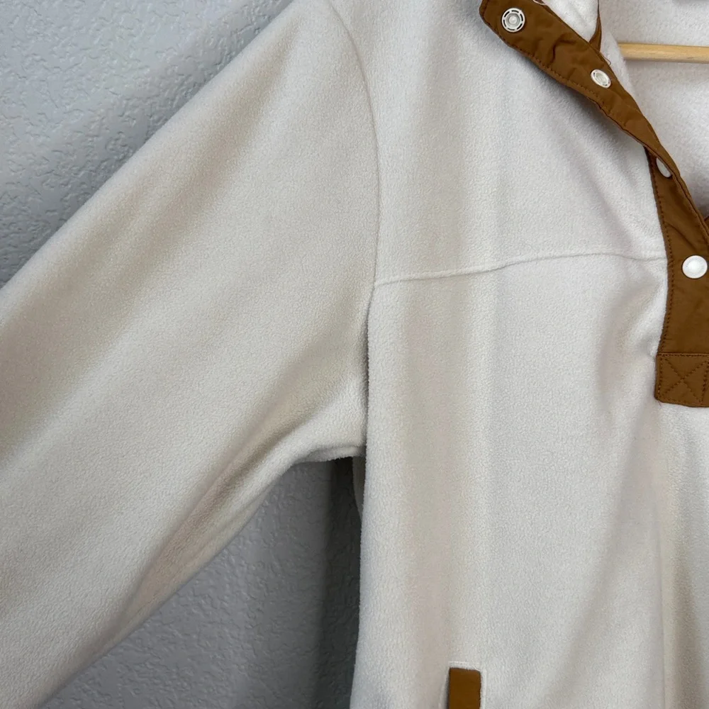 Columbia Fleece Pullover Cream Tan size Medium - Picture 7 of 11